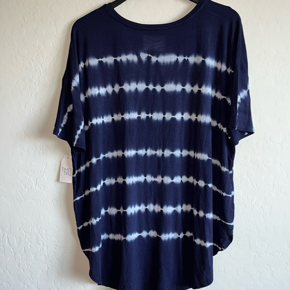 Time and Tru Women's Crewneck Solid & Tie-Dye Tunic Tee Plus Size XXL (20) Navy - Picture 6 of 13